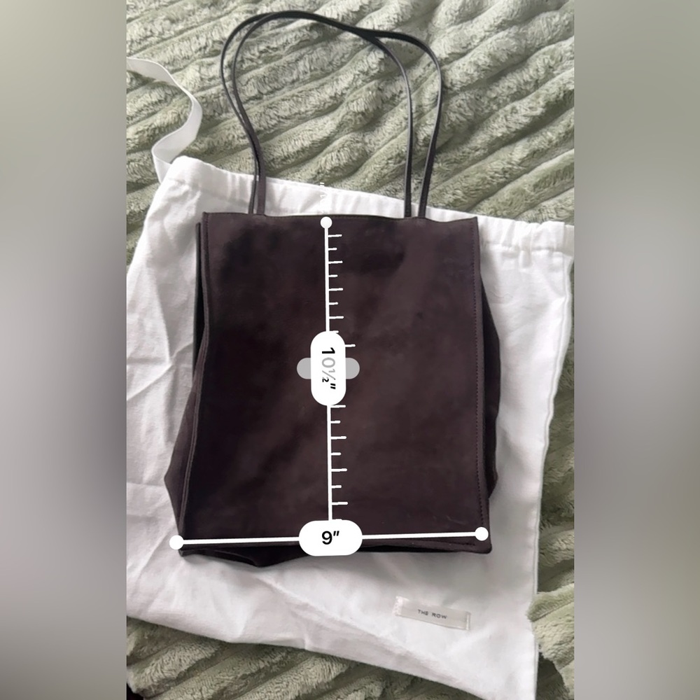 New With Dust Bag! The Row Small To Go suede top handle bag Tote - Dark Aniline - Picture 4 of 5